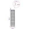 Gabion 5 mm langasta ja 5x5 cm verkosta 50x30x200 cm