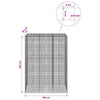 Gabion 5 mm langasta ja 5x5 cm verkosta 150x30x200 cm