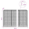 Gabion 5 mm langasta ja 5x5 cm verkosta 1100x30x200 cm