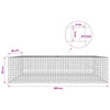 Gabion 5 mm langasta ja 5x5 cm verkosta 200x50x50 cm