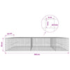 Gabion 5 mm langasta ja 5x5 cm verkosta 250x50x50 cm