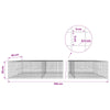 Gabion 5 mm langasta ja 5x5 cm verkosta 700x50x50 cm
