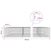 Gabion 5 mm langasta ja 5x5 cm verkosta 950x50x50 cm