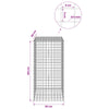 Gabion 5 mm langasta ja 5x5 cm verkosta 50x50x100 cm