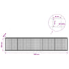 Gabion 5 mm langasta ja 5x5 cm verkosta 500x50x100 cm