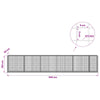 Gabion 5 mm langasta ja 5x5 cm verkosta 550x50x100 cm