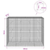 Gabion 5 mm langasta ja 5x5 cm verkosta 200x50x150 cm