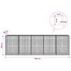 Gabion 5 mm langasta ja 5x5 cm verkosta 500x50x150 cm