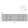Gabion 5 mm langasta ja 5x5 cm verkosta 600x50x150 cm