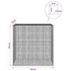 Gabion 5 mm langasta ja 5x5 cm verkosta 200x50x200 cm