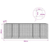 Gabion 5 mm langasta ja 5x5 cm verkosta 600x50x200 cm