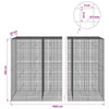 Gabion 5 mm langasta ja 5x5 cm verkosta 1000x50x200 cm