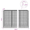 Gabion 5 mm langasta ja 5x5 cm verkosta 1200x50x200 cm