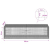 Gabion 5 mm langasta ja 5x5 cm verkosta 200x100x50 cm