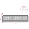 Gabion 5 mm langasta ja 5x5 cm verkosta 250x100x50 cm