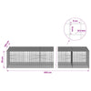 Gabion 5 mm langasta ja 5x5 cm verkosta 450x100x50 cm