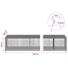 Gabion 5 mm langasta ja 5x5 cm verkosta 550x100x50 cm