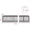 Gabion 5 mm langasta ja 5x5 cm verkosta 1050x100x50 cm