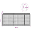 Gabion 5 mm langasta ja 5x5 cm verkosta 250x100x100 cm
