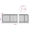 Gabion 5 mm langasta ja 5x5 cm verkosta 1050x100x100 cm