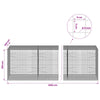 Gabion 5 mm langasta ja 5x5 cm verkosta 1200x100x100 cm