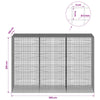 Gabion 5 mm langasta ja 5x5 cm verkosta 300x100x200 cm