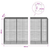 Gabion 5 mm langasta ja 5x5 cm verkosta 650x100x200 cm