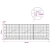 Gabion 5 mm langasta ja 5x10 cm verkosta 150x10x50 cm