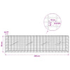 Gabion 5 mm langasta ja 5x10 cm verkosta 200x10x50 cm