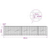 Gabion 5 mm langasta ja 5x10 cm verkosta 250x10x50 cm