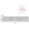 Gabion 5 mm langasta ja 5x10 cm verkosta 300x10x50 cm