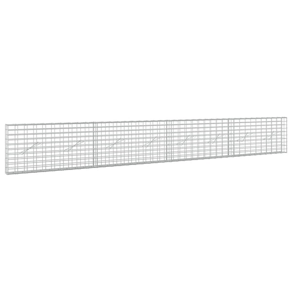 Gabion 5 mm langasta ja 5x10 cm verkosta 400x10x50 cm