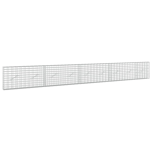 Gabion 5 mm langasta ja 5x10 cm verkosta 450x10x50 cm
