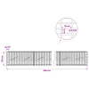 Gabion 5 mm langasta ja 5x10 cm verkosta 600x10x50 cm