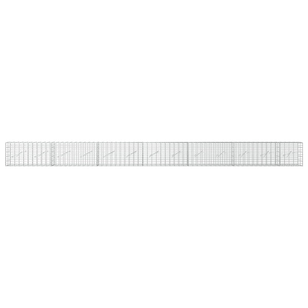 Gabion 5 mm langasta ja 5x10 cm verkosta 650x10x50 cm