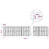 Gabion 5 mm langasta ja 5x10 cm verkosta 1050x10x50 cm