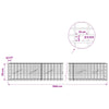 Gabion 5 mm langasta ja 5x10 cm verkosta 1200x10x50 cm