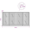 Gabion 5 mm langasta ja 5x10 cm verkosta 200x10x100 cm