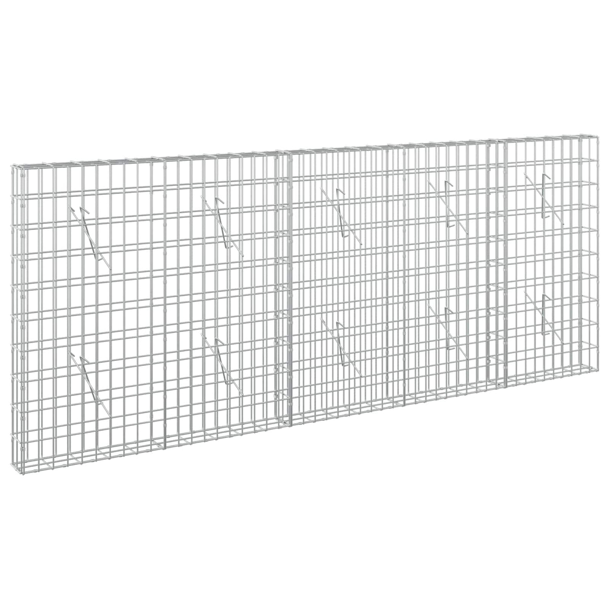 Gabion 5 mm langasta ja 5x10 cm verkosta 250x10x100 cm