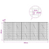 Gabion 5 mm langasta ja 5x10 cm verkosta 250x10x100 cm