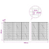 Gabion 5 mm langasta ja 5x10 cm verkosta 1150x10x100 cm