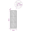 Gabion 5 mm langasta ja 5x10 cm verkosta 50x10x150 cm