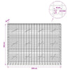 Gabion 5 mm langasta ja 5x10 cm verkosta 200x10x150 cm