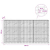 Gabion 5 mm langasta ja 5x10 cm verkosta 300x10x150 cm
