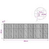 Gabion 5 mm langasta ja 5x10 cm verkosta 450x10x150 cm