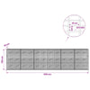Gabion 5 mm langasta ja 5x10 cm verkosta 600x10x150 cm