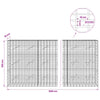 Gabion 5 mm langasta ja 5x10 cm verkosta 1100x10x150 cm