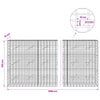 Gabion 5 mm langasta ja 5x10 cm verkosta 1200x10x150 cm