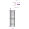 Gabion 5 mm langasta ja 5x10 cm verkosta 50x10x200 cm