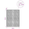 Gabion 5 mm langasta ja 5x10 cm verkosta 150x10x200 cm